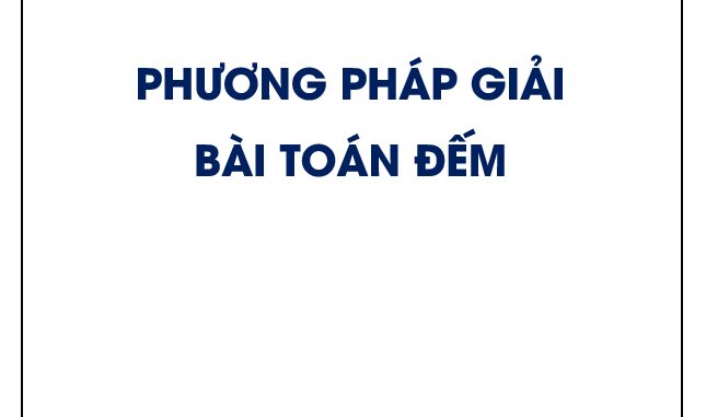 Phương pháp giải bài toán đếm