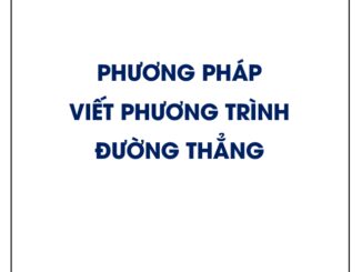 Phương pháp viết phương trình đường thẳng (Oxyz)