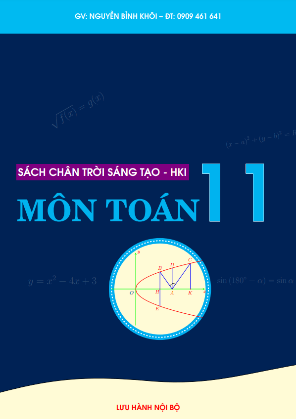 Tài liệu học tập Toán 11 học kì 1 sách Chân Trời Sáng Tạo