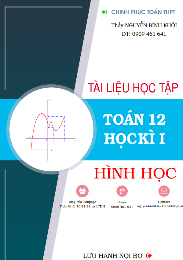 Tài liệu học tập Toán 12 học kì 1 phần Hình học