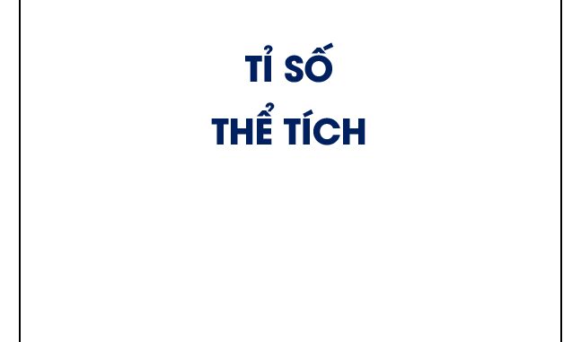 Tỉ số thể tích