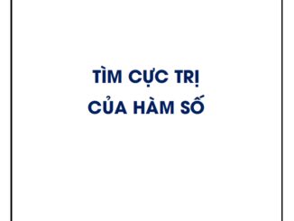 Tìm cực trị của hàm số