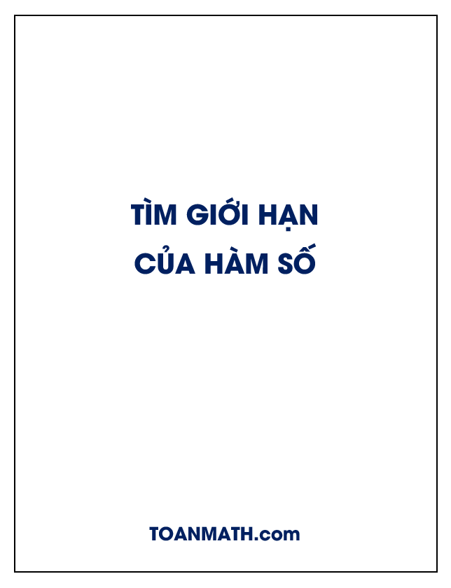 Tìm giới hạn của hàm số