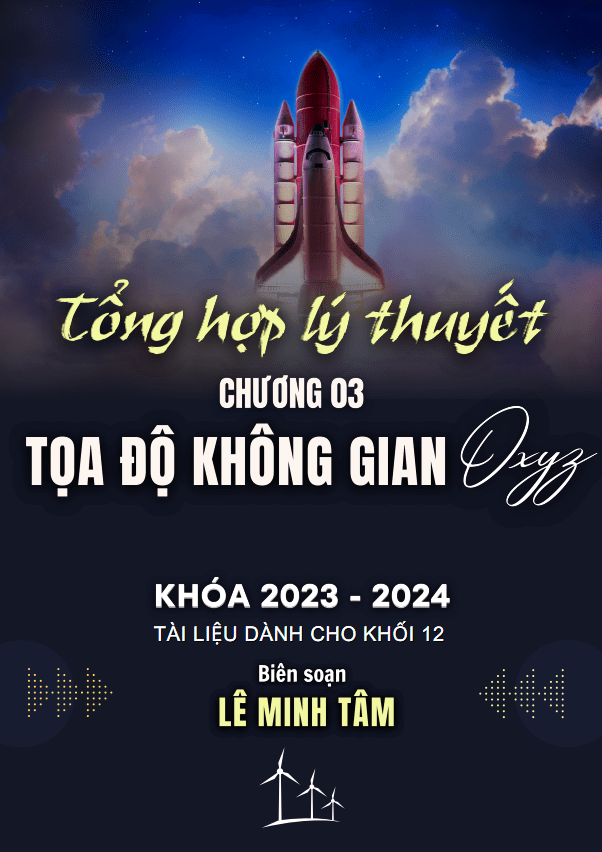 Tổng hợp lý thuyết tọa độ không gian Oxyz Lê Minh Tâm