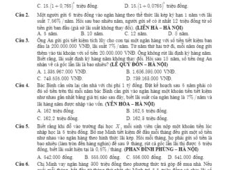Tuyển tập 100 bài toán thực tế trong các đề thi Nguyễn Văn Rin