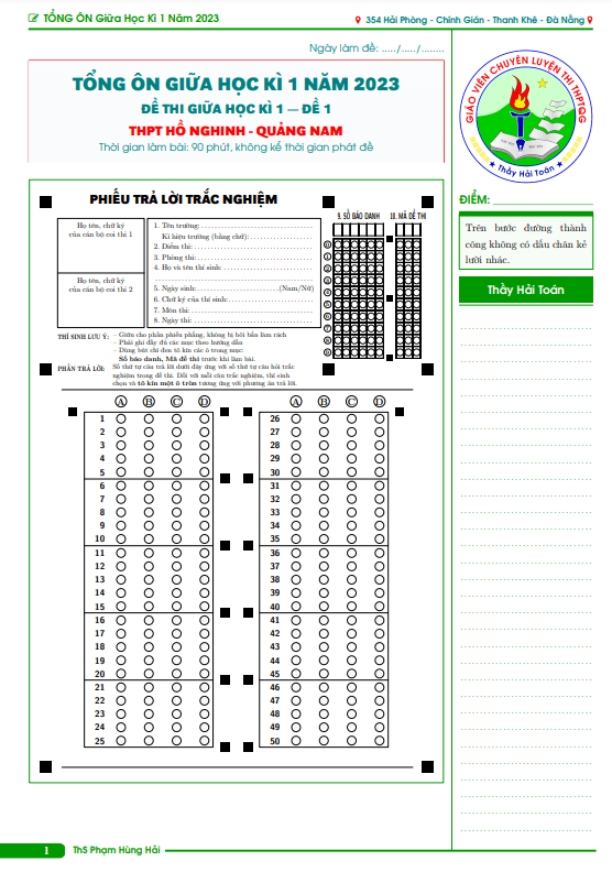 Tuyển tập 55 đề tổng ôn tập giữa học kì 1 Toán 12 năm học 2023 2024