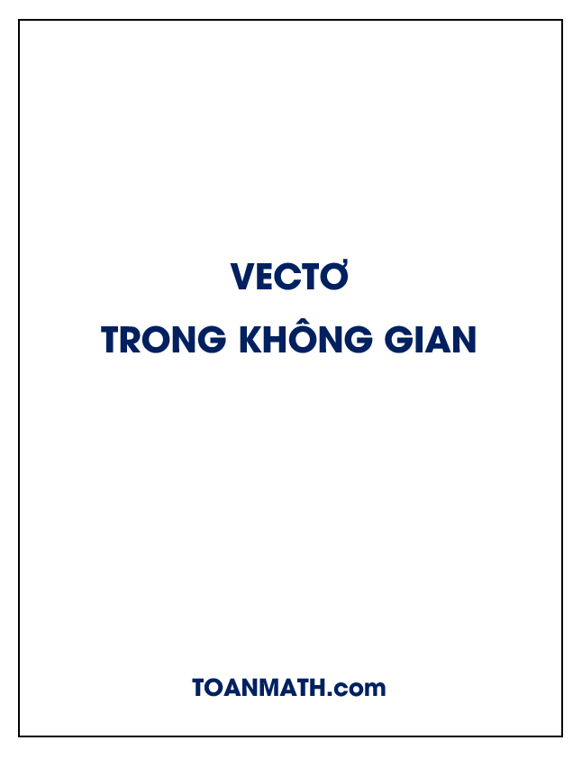 Vectơ trong không gian