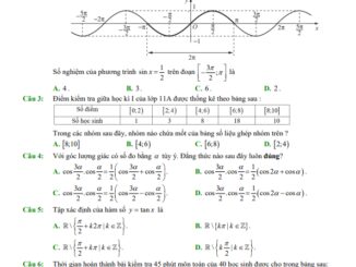 05 đề ôn tập giữa học kì 1 Toán 11 cấu trúc trắc nghiệm mới
