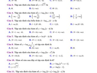 100 bài toán trắc nghiệm hàm số mũ, hàm số logarit có đáp án Phùng Hoàng Em