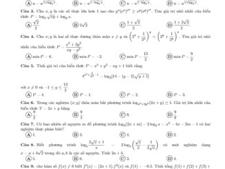 160 câu vận dụng cao mũ logarit ôn thi THPT môn Toán