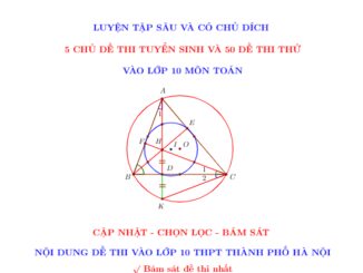 5 chủ đề ôn thi tuyển sinh vào lớp 10 môn Toán Lê Văn Hưng THCS.TOANMATH.com