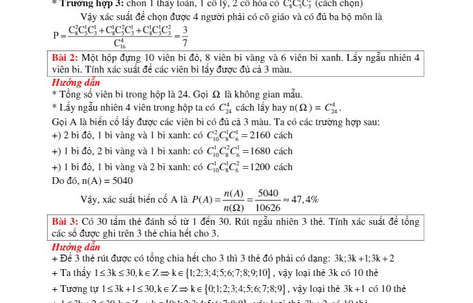 74 bài toán xác suất chọn lọc Nguyễn Hữu Biển