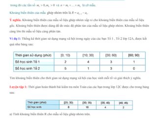 Bài giảng các số đặc trưng đo mức độ phân tán của mẫu số liệu ghép nhóm Toán 12 KNTTVCS