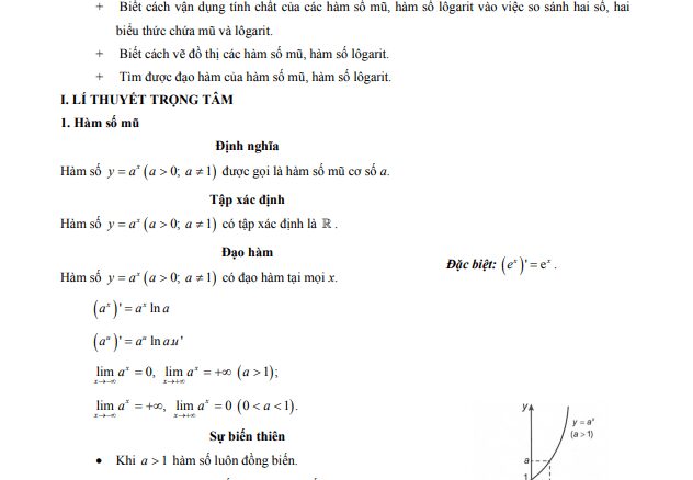 Bài giảng hàm số mũ và hàm số lôgarit