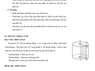 Bài giảng mặt trụ, hình trụ và khối trụ