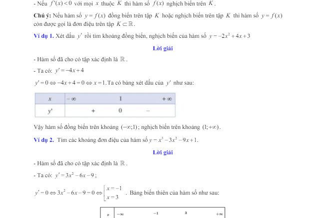 Bài giảng ứng dụng đạo hàm để khảo sát và vẽ đồ thị của hàm số Toán 12 Cánh Diều