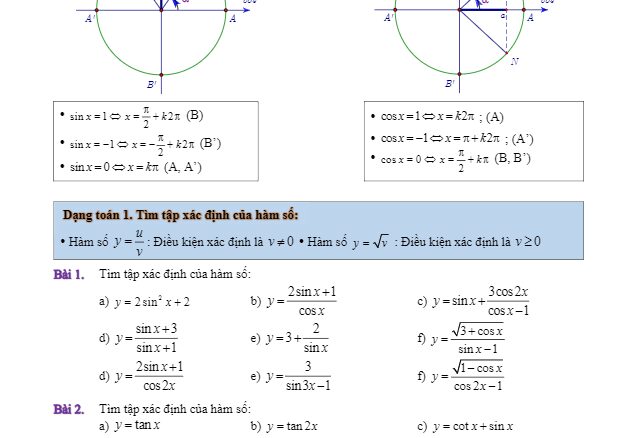 Bài tập Đại số và Giải tích 11 cơ bản học kỳ I Phùng Hoàng Em