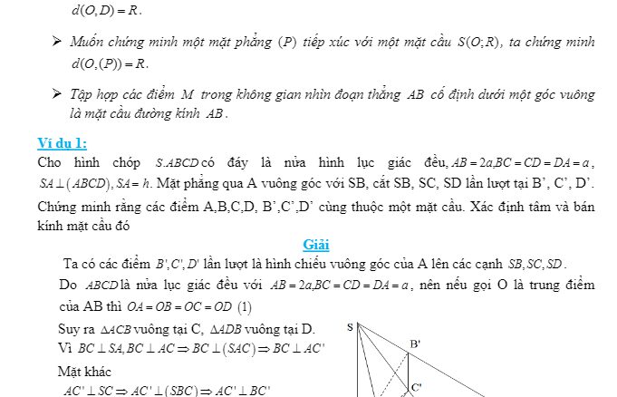 Bài tập Mặt cầu Khối cầu Nguyễn Đăng Dũng