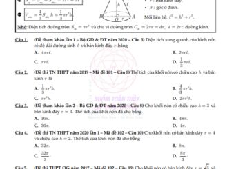 Bài tập mặt nón, mặt trụ và mặt cầu từ cơ bản đến vận dụng cao