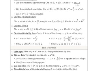 Bài tập trắc nghiệm hàm số lũy thừa, mũ và logarit Lê Văn Đoàn