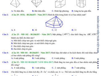 Bài toán khối đa diện và thể tích trong đề thi THPT môn Toán của Bộ GD&ĐT (2017 2021)