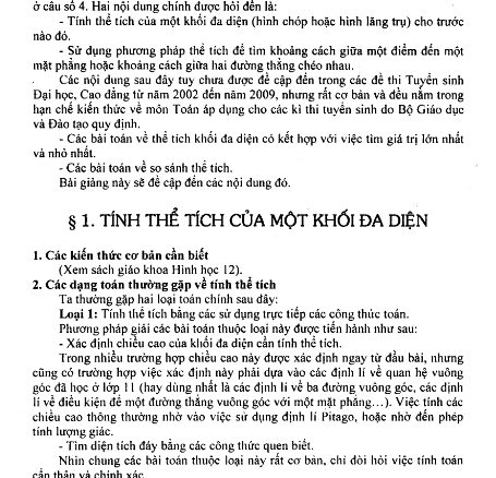 Các bài tập khối đa diện trong đề thi Đại học