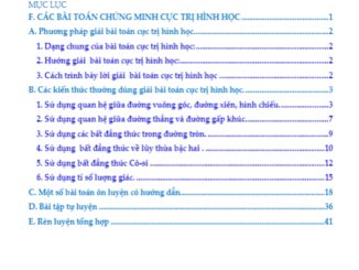 Các bài toán chứng minh cực trị hình học THCS.TOANMATH.com