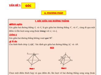 Các dạng bài tập hình học không gian