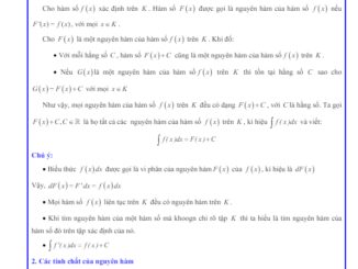Các dạng bài tập nguyên hàm Toán 12 KNTTVCS