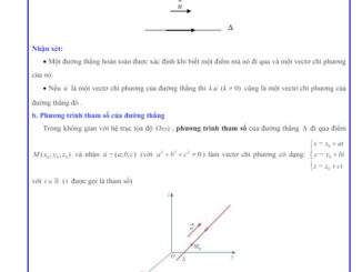 Các dạng bài tập phương trình đường thẳng Toán 12 Cánh Diều