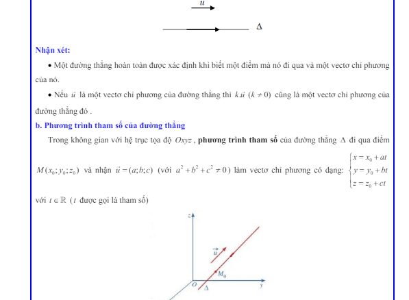 Các dạng bài tập phương trình đường thẳng trong không gian Toán 12 CTST