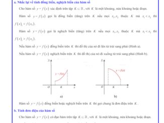 Các dạng bài tập tính đơn điệu và cực trị của hàm số Toán 12 CTST
