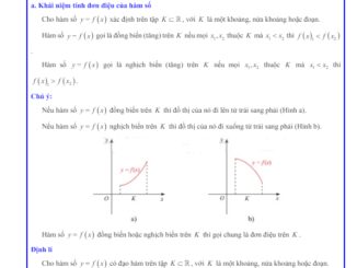 Các dạng bài tập tính đơn điệu và cực trị của hàm số Toán 12 KNTTVCS