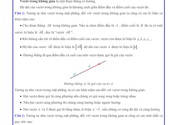 Các dạng bài tập tọa độ của vectơ trong không gian Toán 12 Cánh Diều