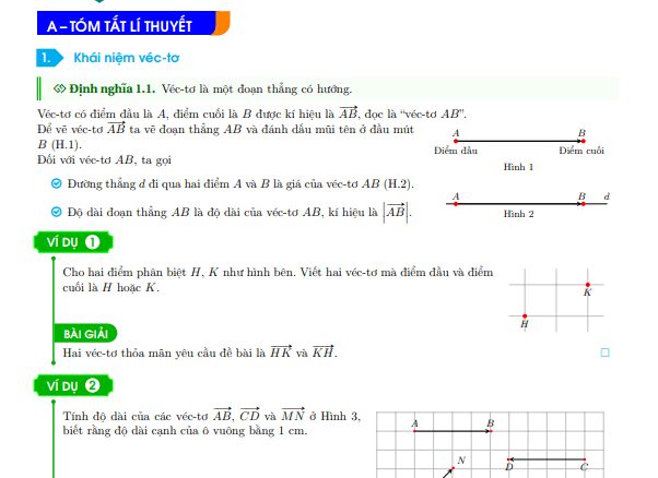 Các dạng toán vectơ Toán 10 thường gặp