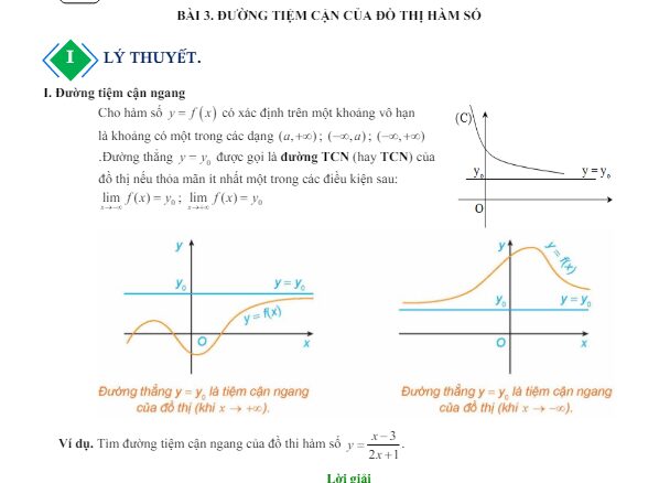 Chuyên đề đường tiệm cận của đồ thị hàm số từ cơ bản đến nâng cao