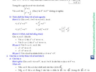 Chuyên đề hàm số lũy thừa, hàm số mũ và hàm số logarit Cao Tuấn