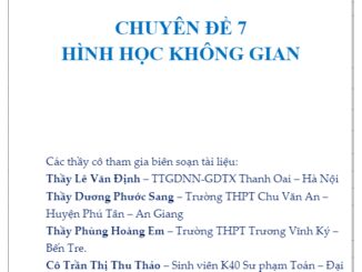 Chuyên đề hình học không gian dành cho học sinh trung bình yếu