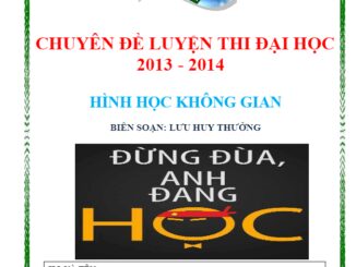 Chuyên đề Hình học không gian Lưu Huy Thưởng