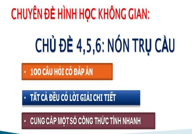 Chuyên đề mặt nón mặt trụ mặt cầu Trần Đình Cư