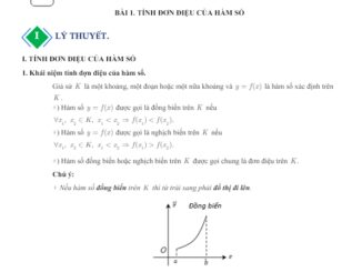 Chuyên đề tính đơn điệu và cực trị của hàm số từ cơ bản đến nâng cao