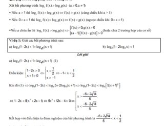 Chuyên đề trắc nghiệm bất phương trình logarit