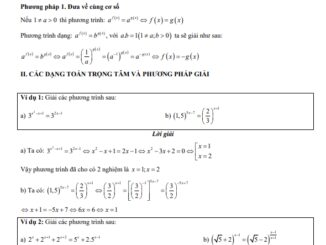 Chuyên đề trắc nghiệm phương trình mũ