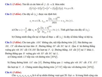 Đề chọn đội tuyển thi HSG QG môn Toán THPT năm 2024 2025 sở GD&ĐT Bình Dương