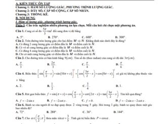 Đề cương giữa học kỳ 1 Toán 11 năm 2024 2025 trường THPT Xuân Đỉnh Hà Nội