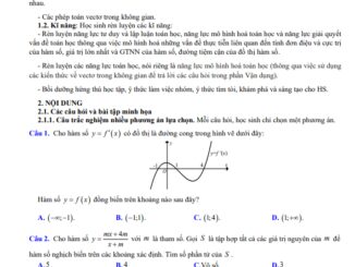 Đề cương giữa học kỳ 1 Toán 12 năm 2024 2025 trường THPT Hoàng Văn Thụ Hà Nội