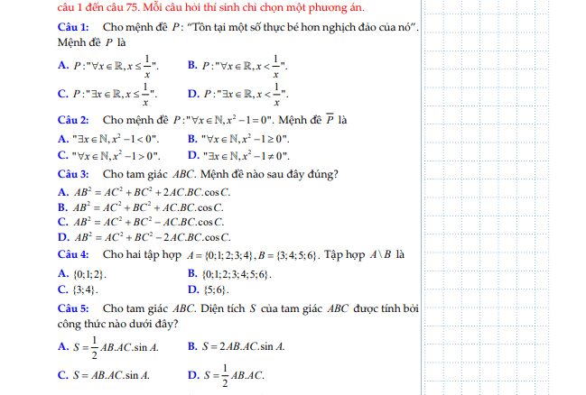 Đề cương giữa kỳ 1 Toán 10 năm 2024 2025 trường THPT Châu Văn Liêm Cần Thơ