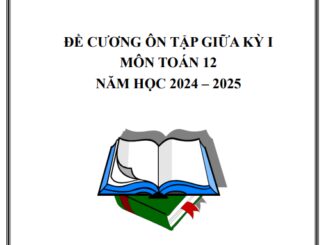 Đề cương giữa kỳ 1 Toán 12 năm 2024 2025 trường THPT Thanh Khê Đà Nẵng