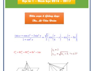 Đề cương học tập môn Toán học kỳ I lớp 11 Lê Văn Đoàn