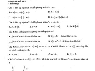 Đề cương ôn tập Toán 10 HK2 năm học 2017 2018 trường THPT Trần Phú Hà Nội